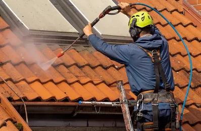 Démoussage et hydrofuge de toiture à Brèches